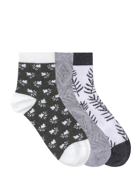 

Mustang Women Pack of 3 Ankle-Length Socks, Grey