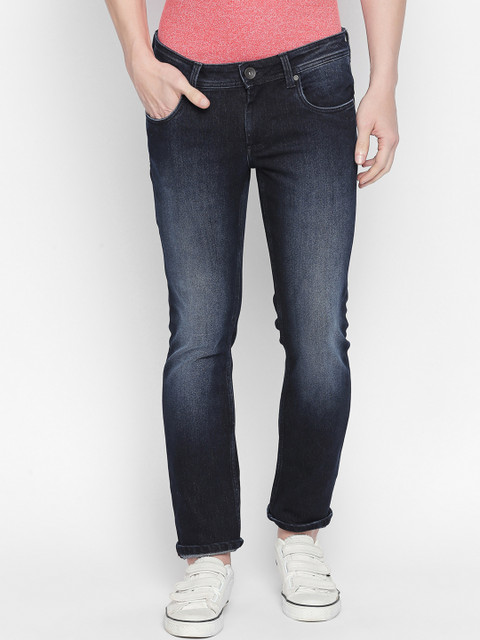 

Basics Men Navy Blue Skinny Fit Low-Rise Clean Look Stretchable Jeans