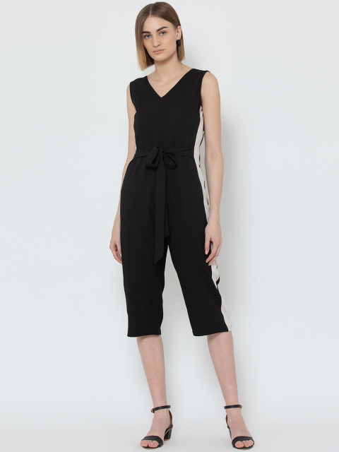 

DODO & MOA Women Black Solid Capri Jumpsuit