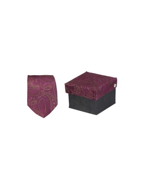 

Calvadoss Purple Woven Design Broad Tie