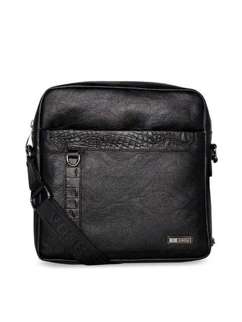 

ESBEDA Black Textured Messenger Bag