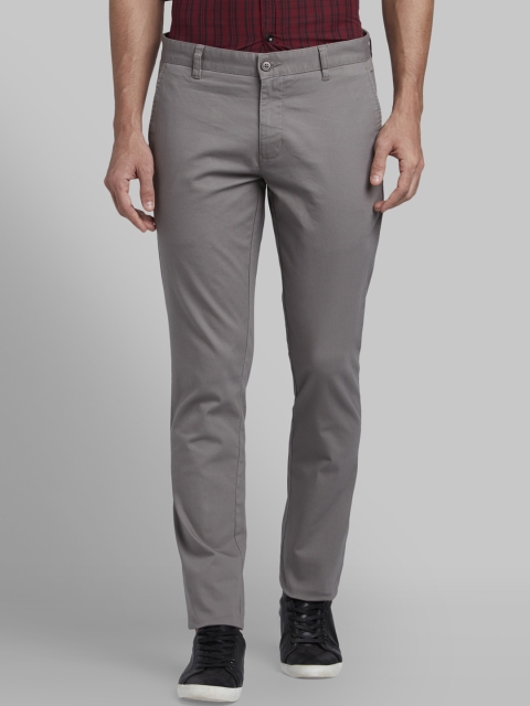 

Parx Men Grey Tapered Fit Solid Regular Trousers