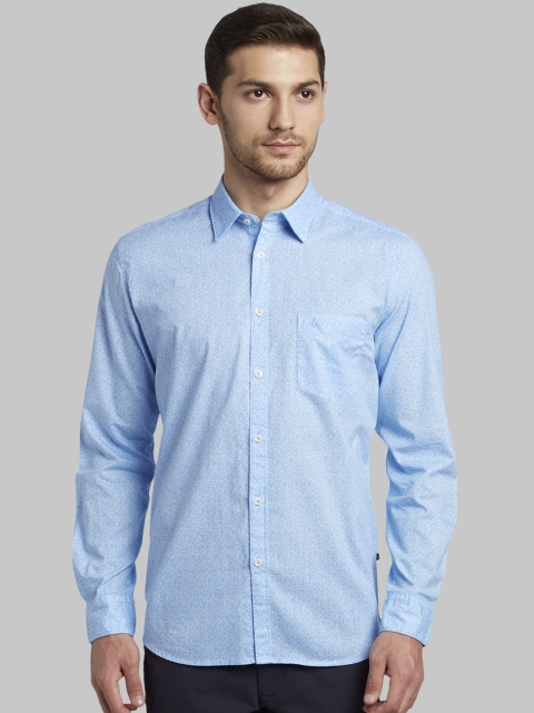 

Parx Men Blue Regular Fit Printed Casual Shirt