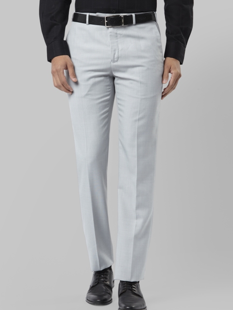 

Raymond Men Blue Regular Fit Solid Formal Trousers