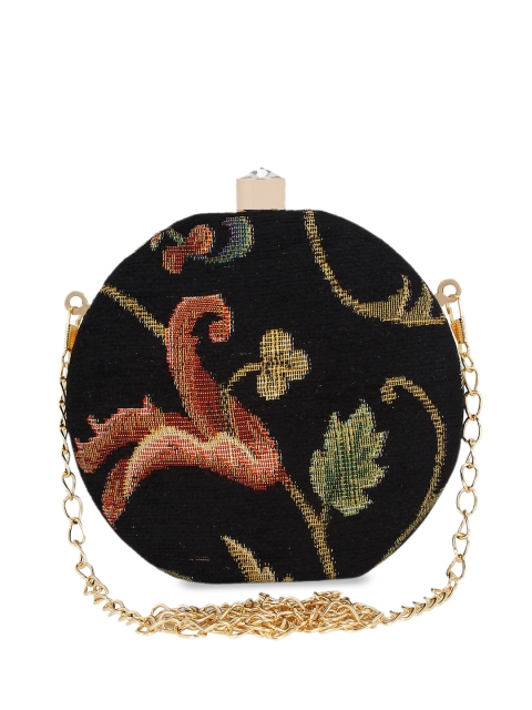

Anekaant Black & Brown Embroidered Clutch