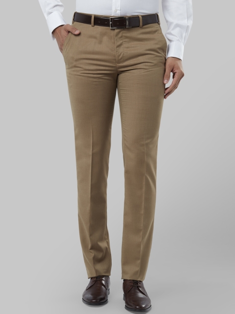 

Raymond Men Khaki Slim Fit Solid Regular Trousers