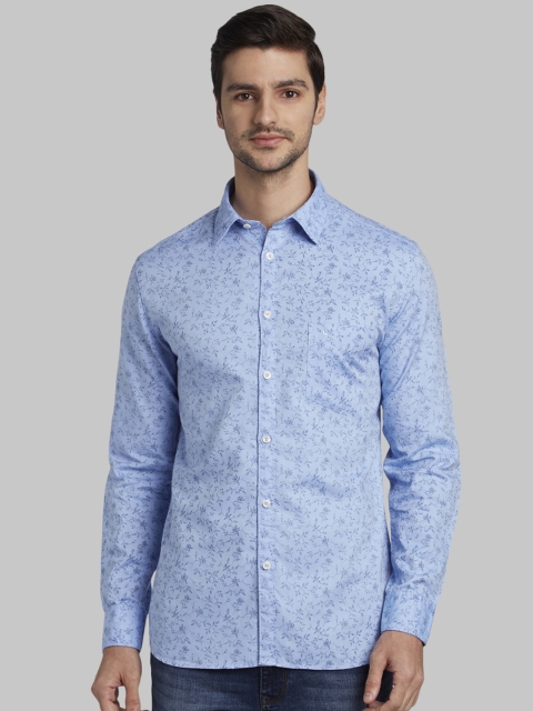 

Parx Men Blue Regular Fit Printed Casual Shirt