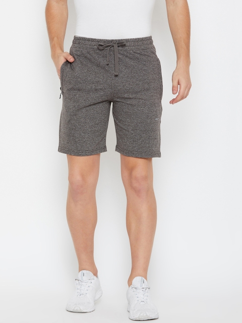 

Okane Men Black Solid Slim Fit Sports Shorts