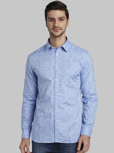 

Parx Men Blue Regular Fit Printed Casual Shirt