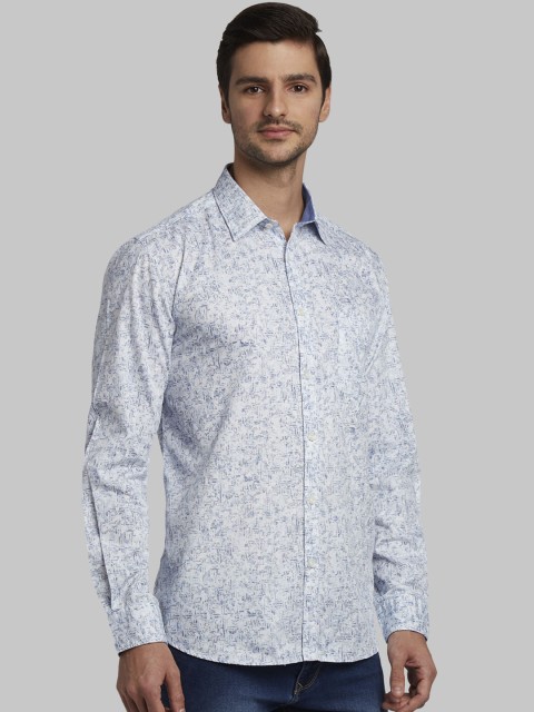 

Parx Men Blue Regular Fit Printed Casual Shirt