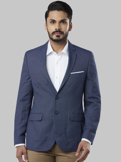

Raymond Men Blue Single-Breasted Formal Blazer