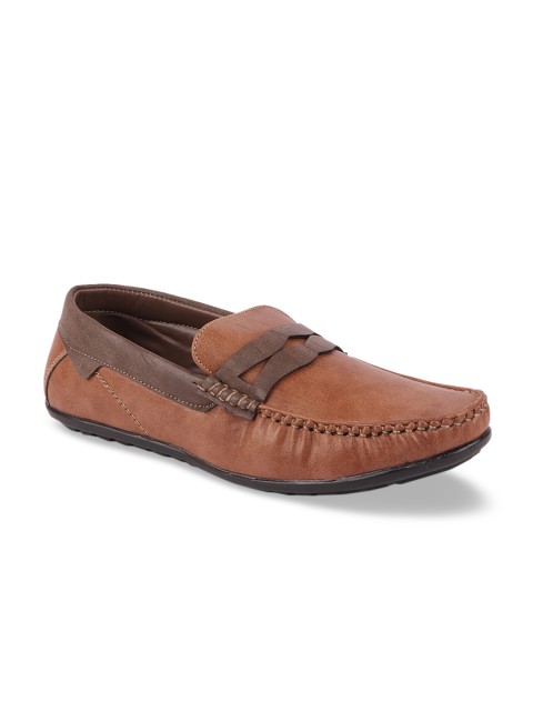 

FAUSTO Men Tan Brown Loafers