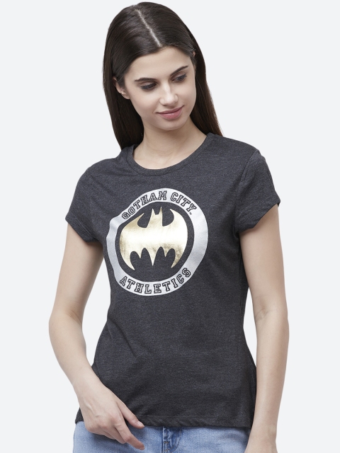 

Free Authority Women Charcoal Grey Batman Printed T-shirt