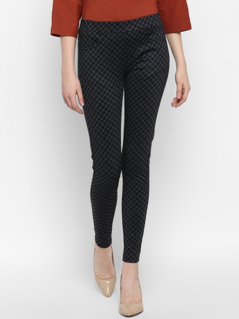 

FOSH Women Black Checked Jeggings