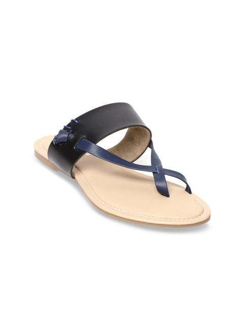 

Monrow Women Blue & Black Colourblocked One Toe Flats