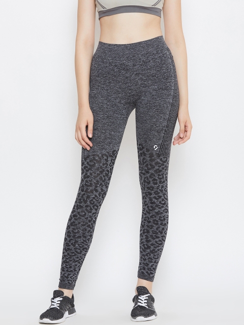 

C9 AIRWEAR Women Grey Melange Printed Tights