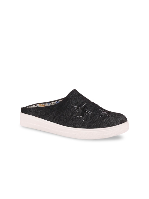 

FAUSTO Women Black Slip-On Sneakers