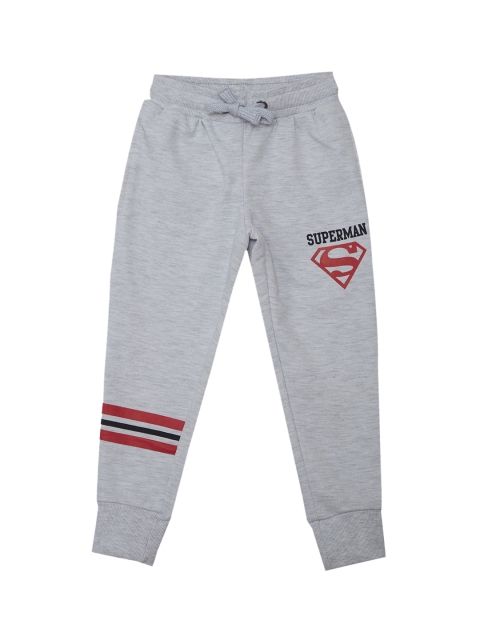 

Kids Ville Girls Blue Frozen Printed Joggers, Grey melange