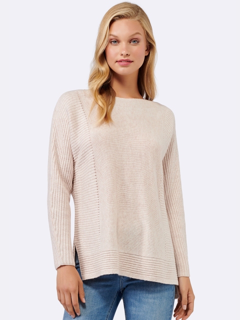 

Forever New Women Beige Solid Sweater