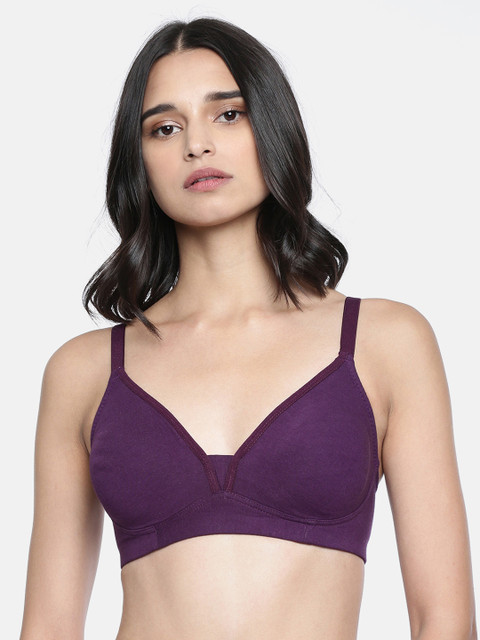 

Lady Love Purple Solid Non-Wired Non Padded Everyday Bra LLBR2013