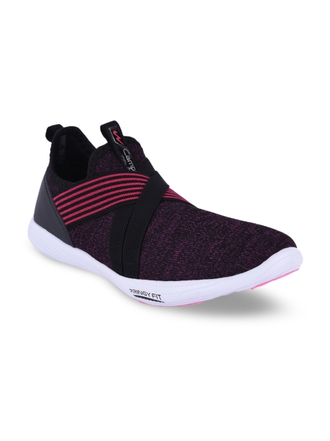 

Campus Women Black Mesh Running Shoes