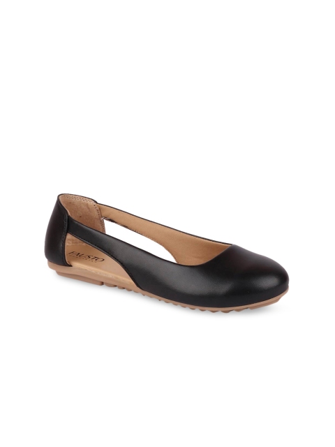 

FAUSTO Women Black Solid Ballerinas