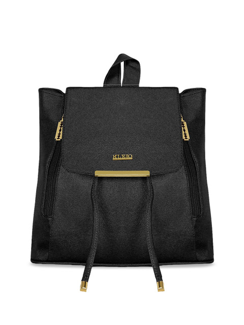 

KLEIO Women Black Solid Backpack