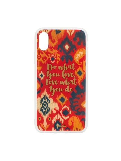 

Chumbak Unisex Orange Ikat Printed iPhone X Case