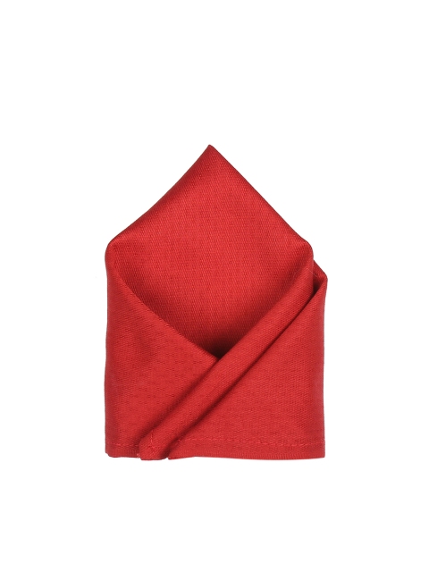 

Blacksmith Men Red Solid Pocket Square