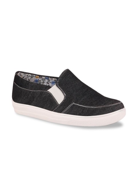 

FAUSTO Women Black Slip-On Sneakers