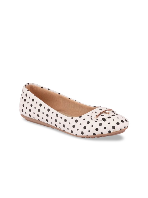

FAUSTO Women White Printed Ballerinas