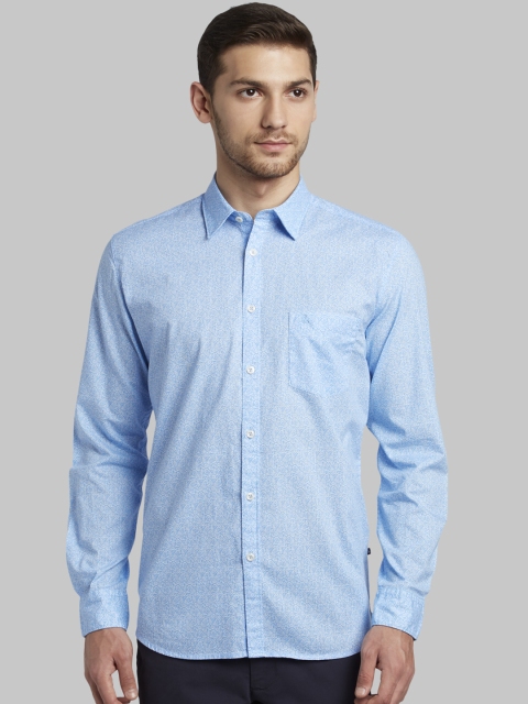 

Parx Men Blue Regular Fit Printed Casual Shirt