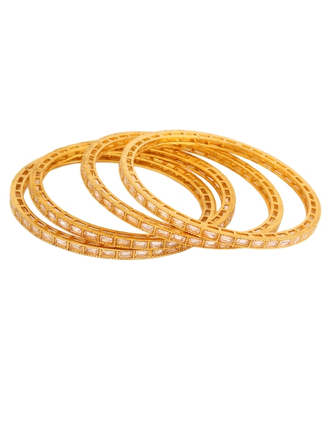 

Adwitiya Collection Set of 4 24KT Gold-Plated Bangles