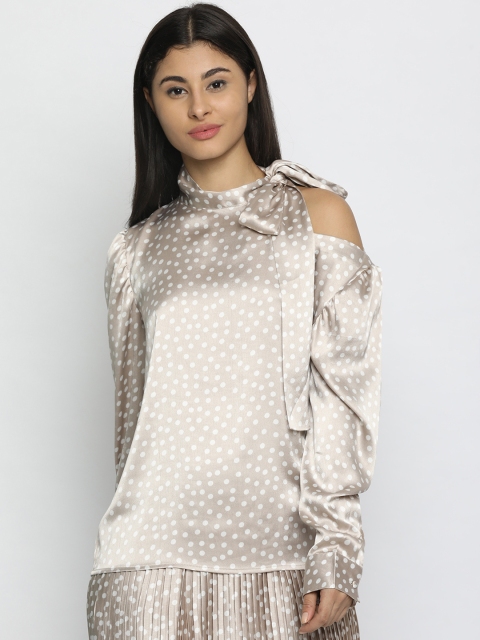 ISU Women Champagne Polka Dots Top