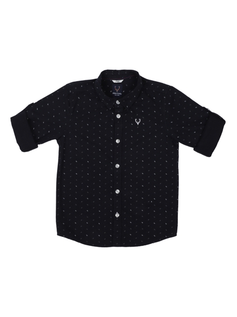 

Allen Solly Junior Boys Black Regular Fit Printed Casual Shirt