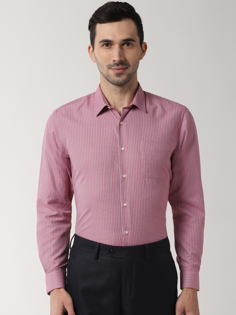 

Peter England Men Pink & Grey Regular Fit Printed Formal Shirt