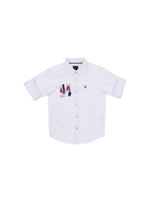 

Allen Solly Junior Boys White Slim Fit Solid Casual Shirt