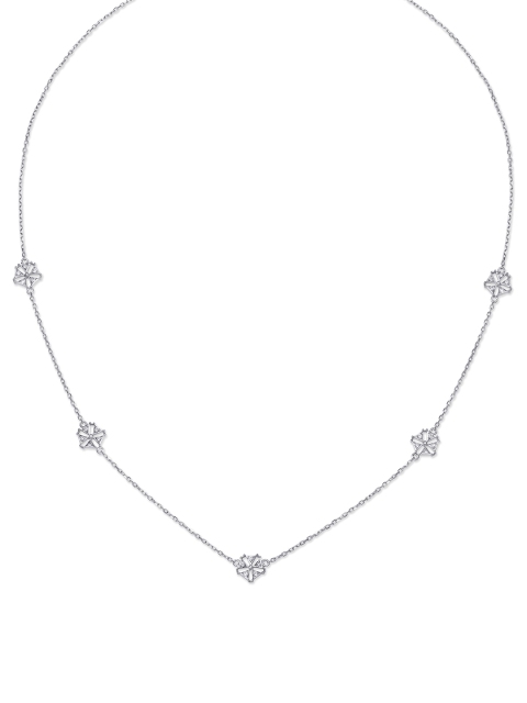 Mia by Tanishq 14KT White Gold Diamond Necklace