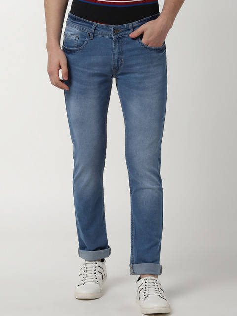 

Peter England Casuals Men Blue Skinny Fit Mid-Rise Clean Look Stretchable Jeans