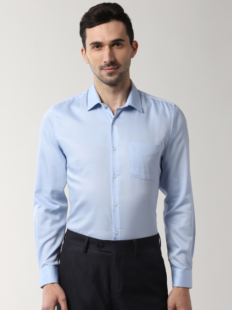 

Peter England Men Blue Slim Fit Solid Formal Shirt