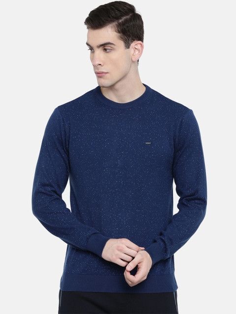 

Proline Men Navy Blue Printed Sweater