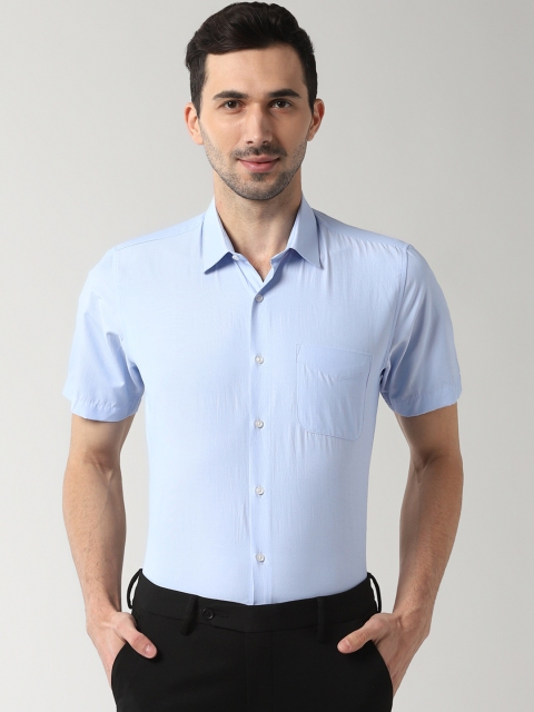 

Peter England Men Blue Regular Fit Striped Formal Shirt