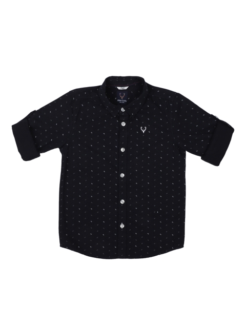 

Allen Solly Junior Boys Black Regular Fit Printed Casual Shirt