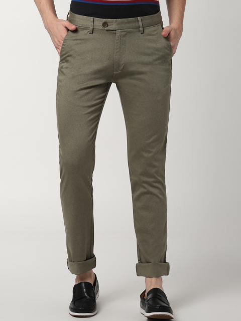 

Peter England Casuals Men Grey Slim Fit Solid Chinos