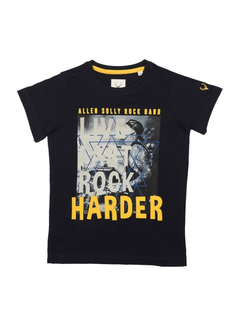 

Allen Solly Junior Boys Navy Blue Printed Round Neck T-shirt