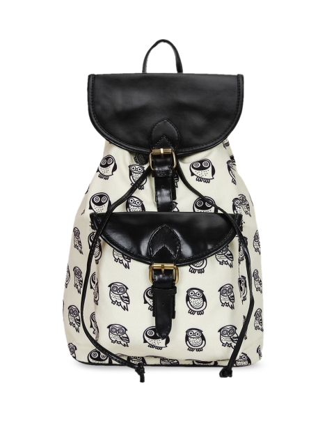 

Lychee bags Cream-Coloured & Black Printed Shoulder Bag