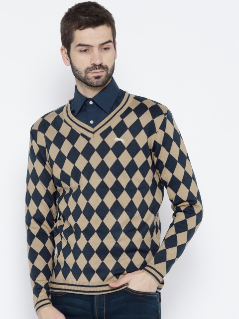 

JUMP USA Men Beige Printed Sweater