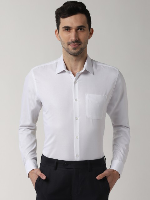 

Peter England Men White Nuvo Regular Fit Self Design Formal Shirt