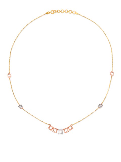 

Mia by Tanishq 14KT Yellow and Rose Gold Diamond Necklace