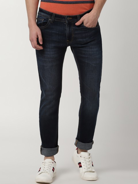

Peter England Casuals Men Navy Blue Skinny Fit Mid-Rise Clean Look Stretchable Jeans